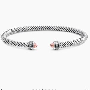 David Yurman Classic Cable Bracelet - Morganite Sz Small